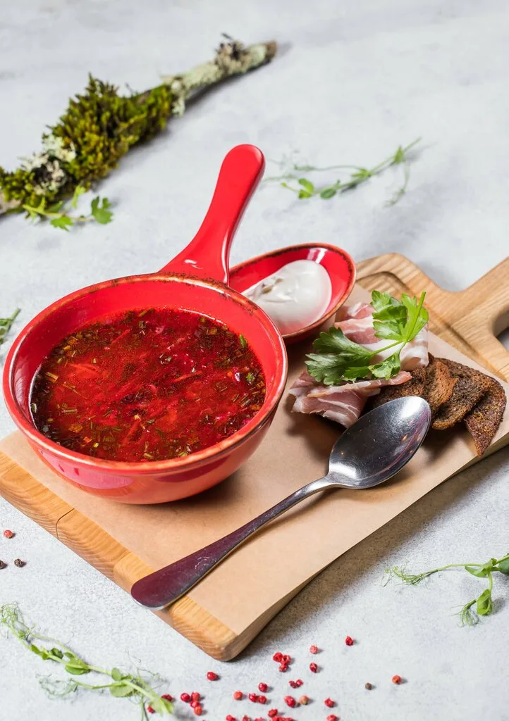 Борщ красный некубанский с фасолью