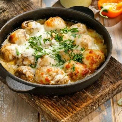 Шампиньоны запеченные с сыром