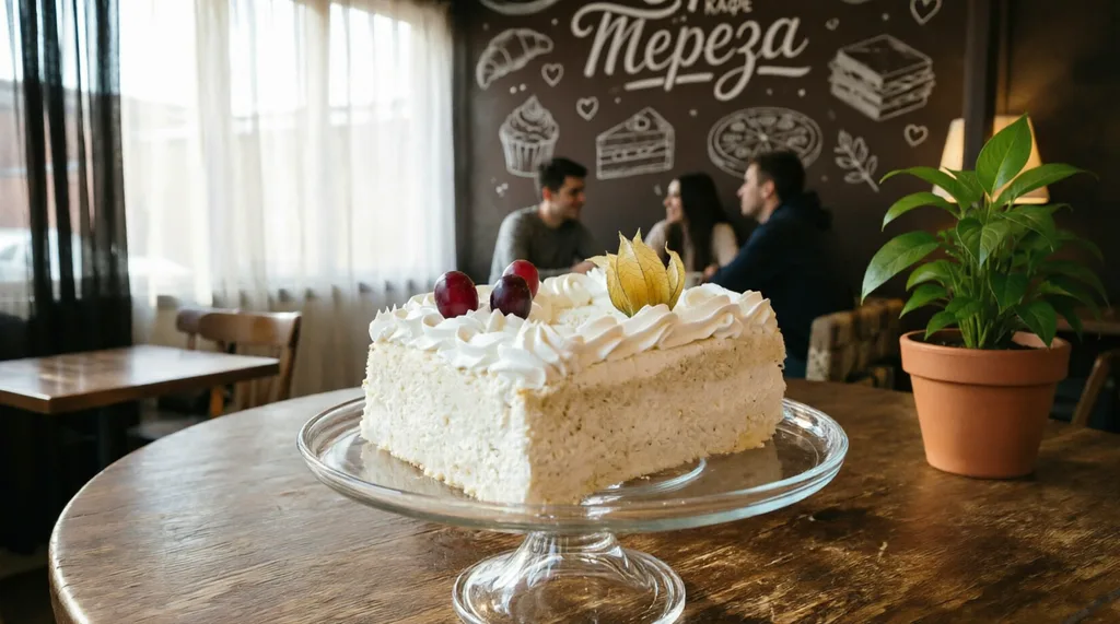 Торт «Молочная девочка» с кремом «Пломбир»