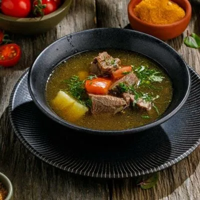 Суп Хашлама с бараниной и овощами