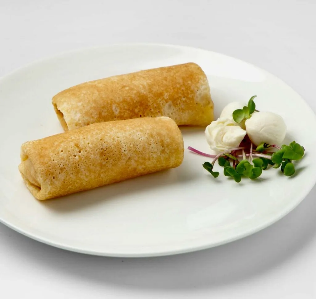 Блины с сыром и ветчиной
