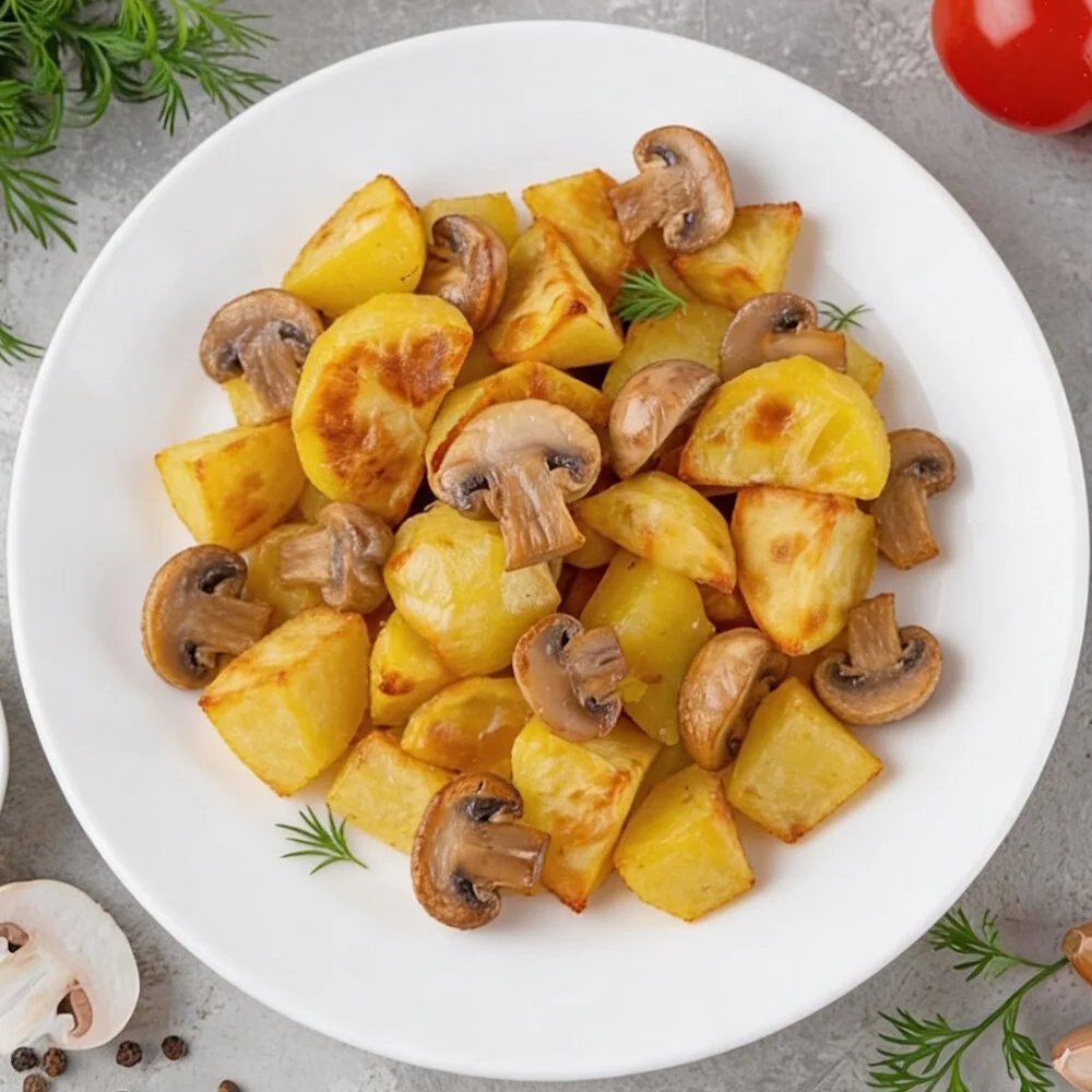 Картофель по-домашнему с шампиньонами