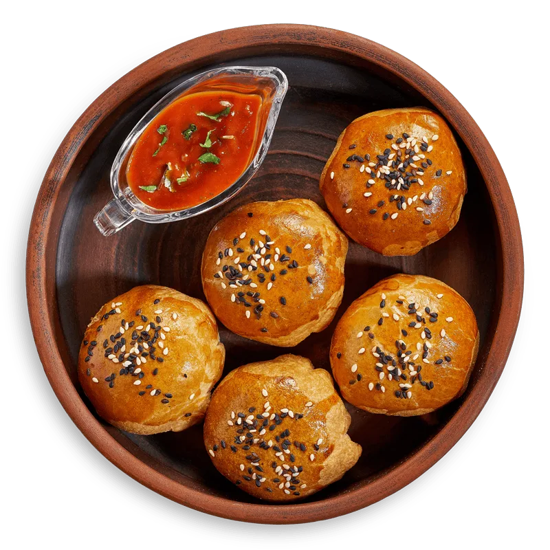 Мини-самса с бараниной и соусом сацебели (5 шт.)