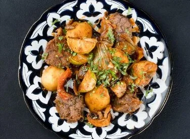 Жаровня с говядиной и овощами