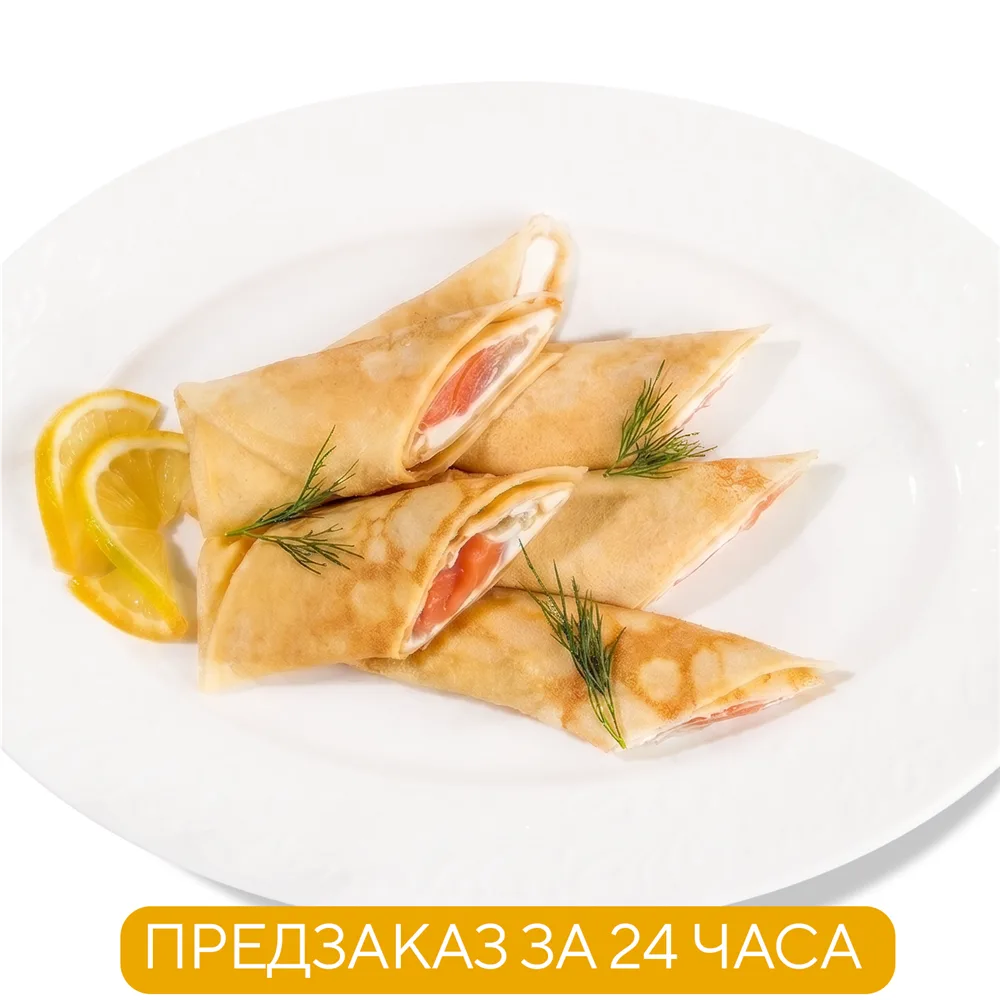 Блины с лососем